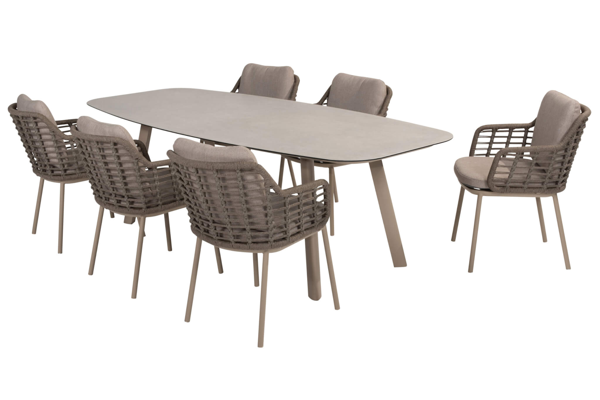 4 Seasons Outdoor Puglia 6 Seating Dining Set With 240cm Donato Dining Table