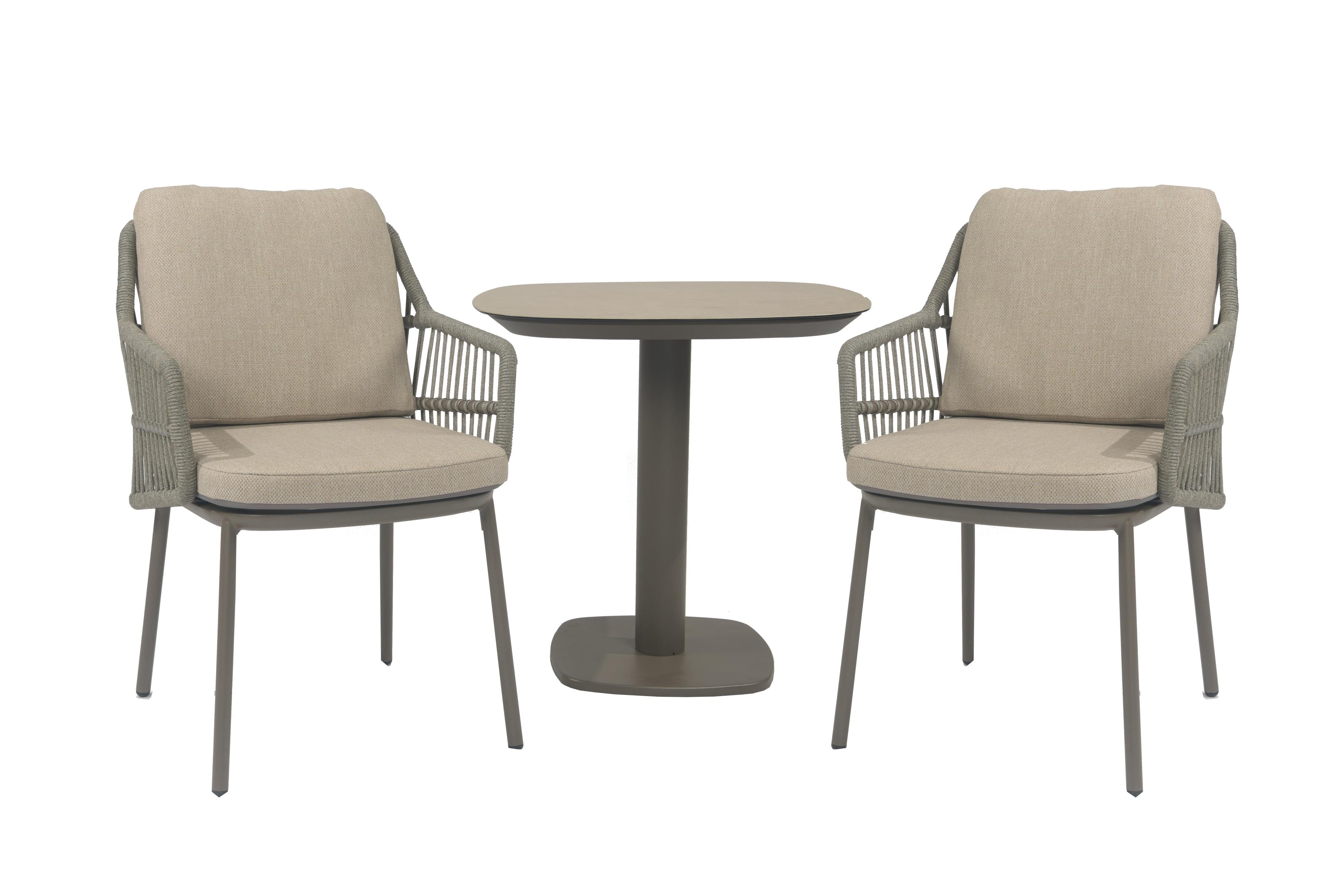 4 Seasons Outdoor Alicante 2 seat with Manolo 75cm Ceramic Dining Table