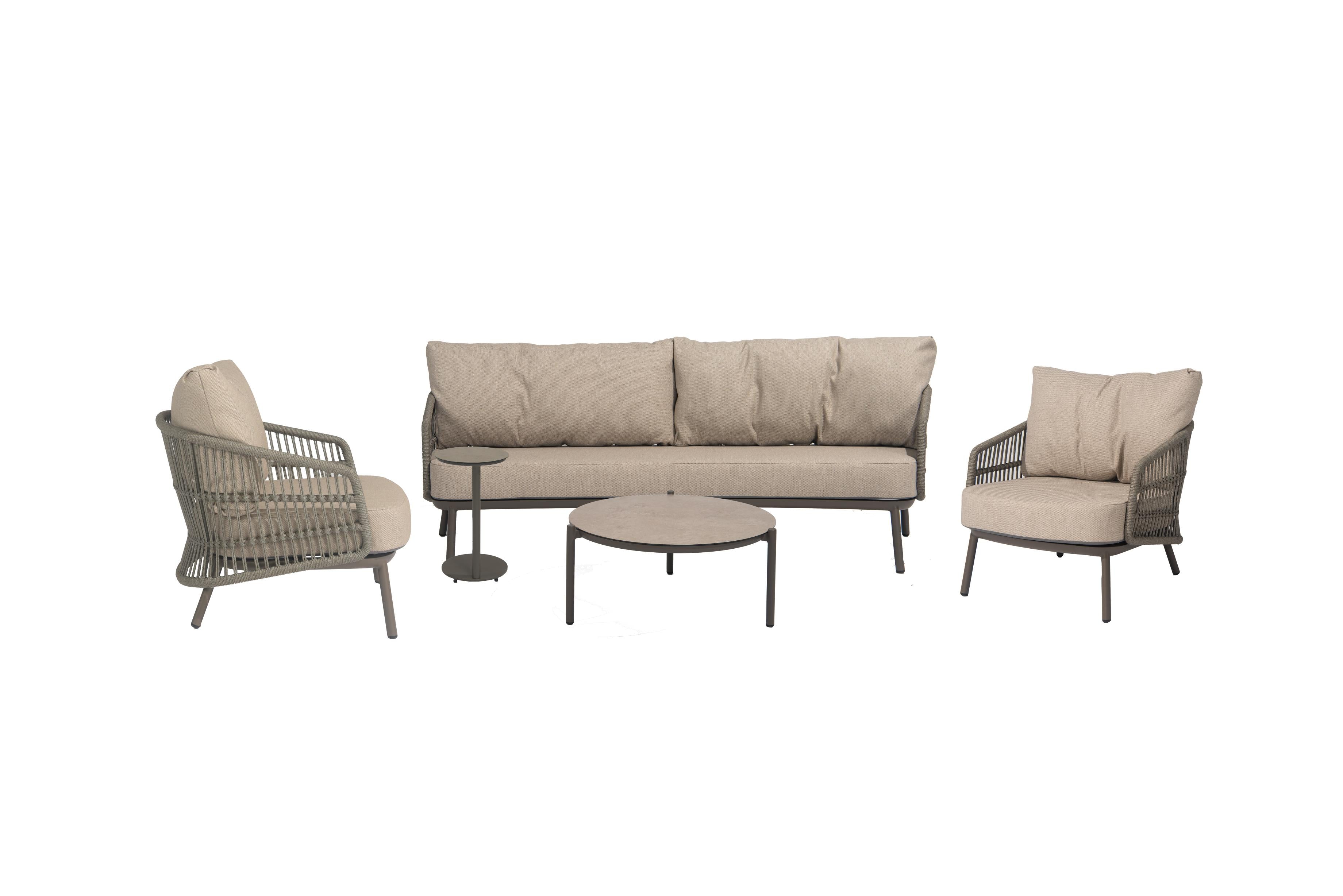 4 Seasons Outdoor Alicante Lounge Set with Vic 73cm coffee Table
