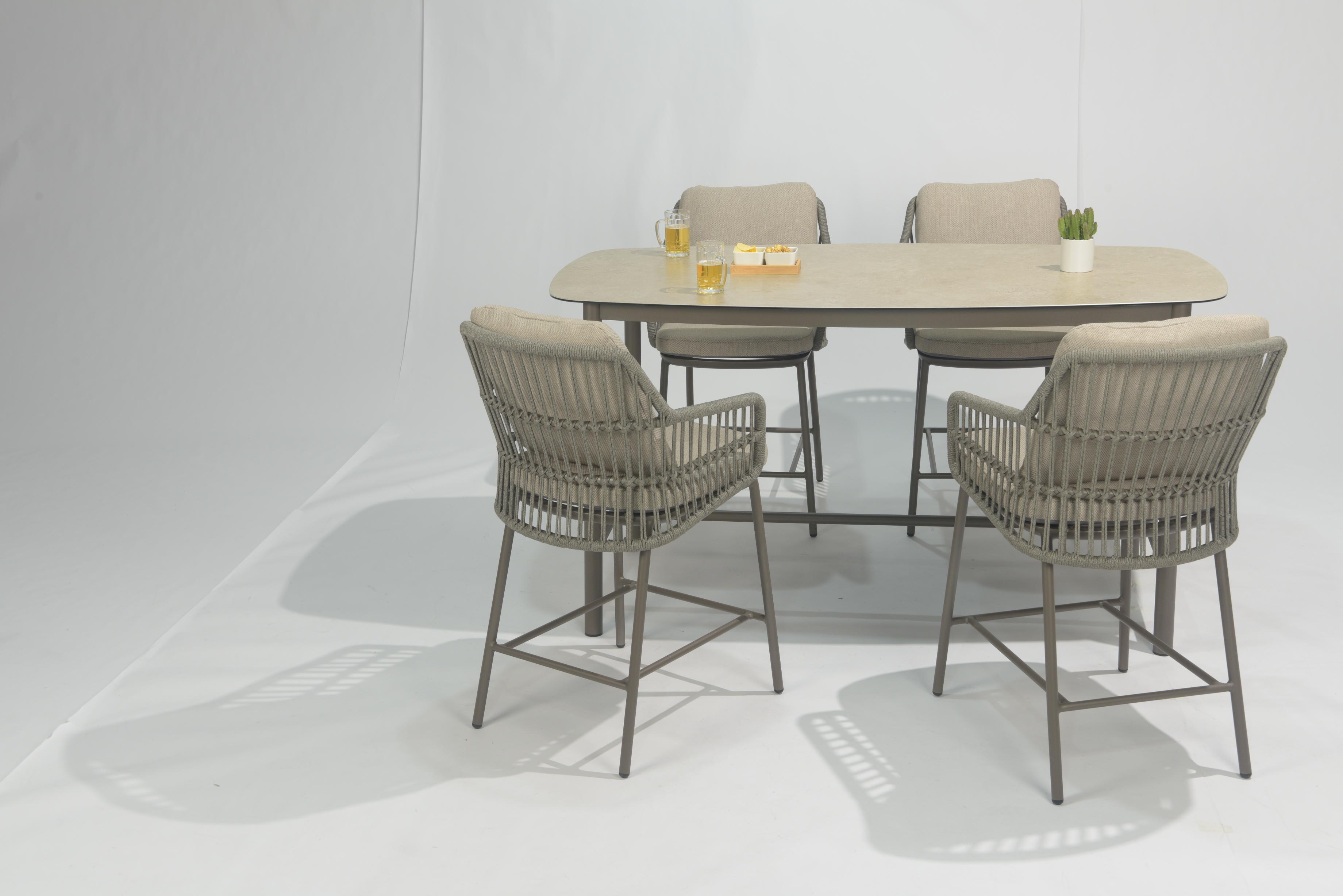 4 Seasons Outdoor Alicante 4 seat with Manolo 180cm High Ceramic Dining Table