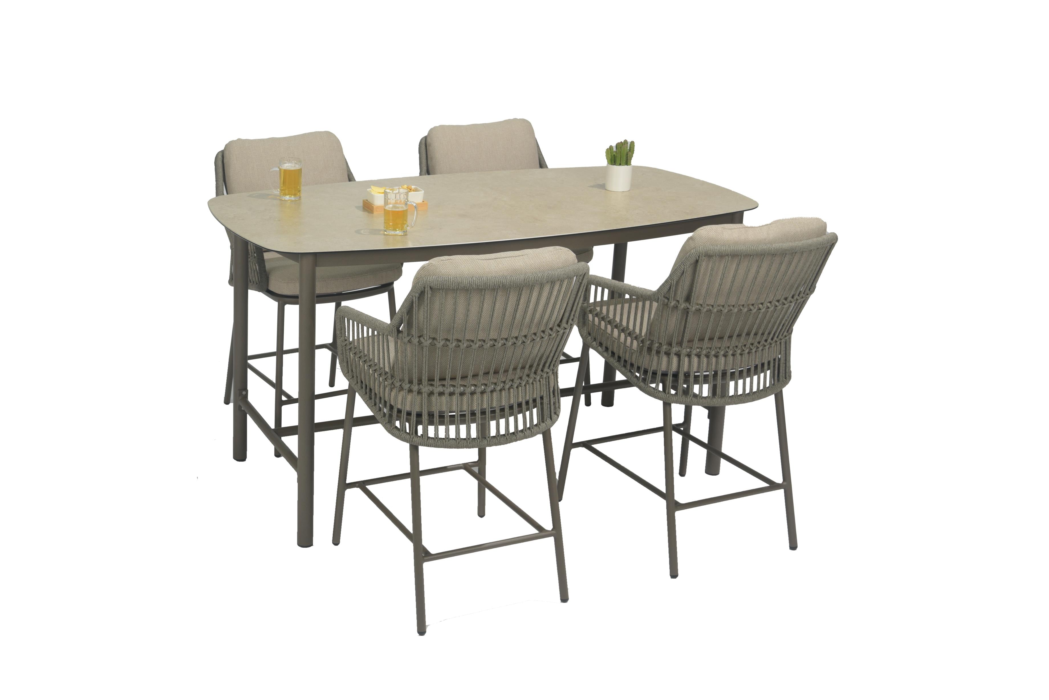 4 Seasons Outdoor Alicante 4 seat with Manolo 180cm High Ceramic Dining Table