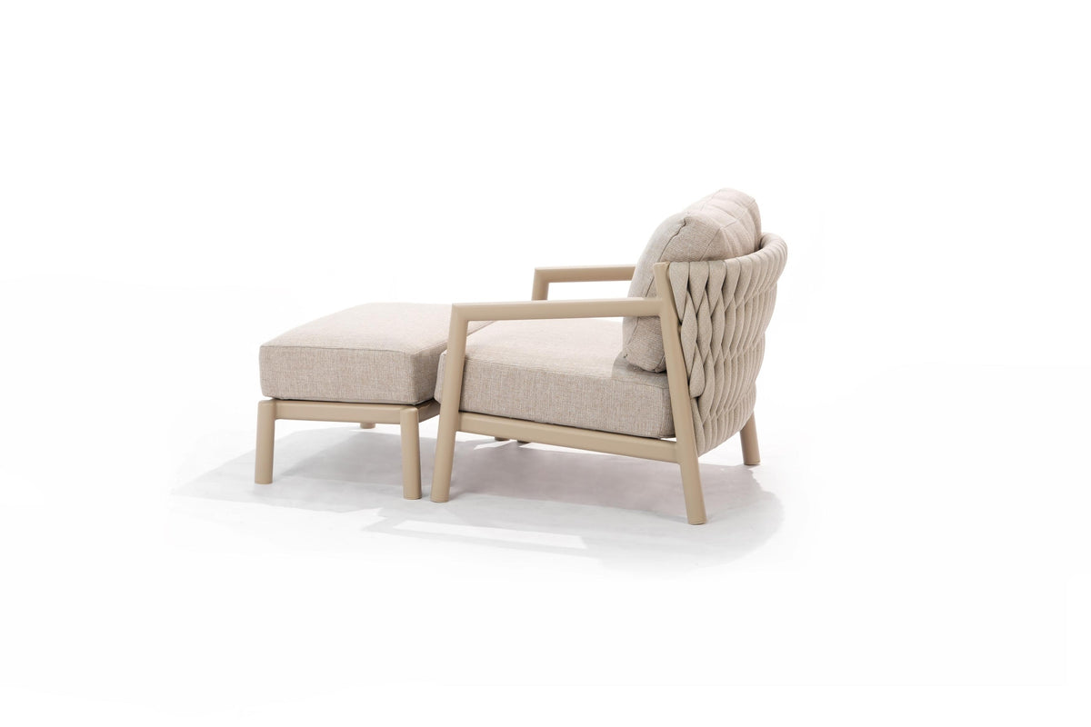 4 Seasons Outdoor Solenza 5 Seat Lounge with Coffee Tables and Footstools