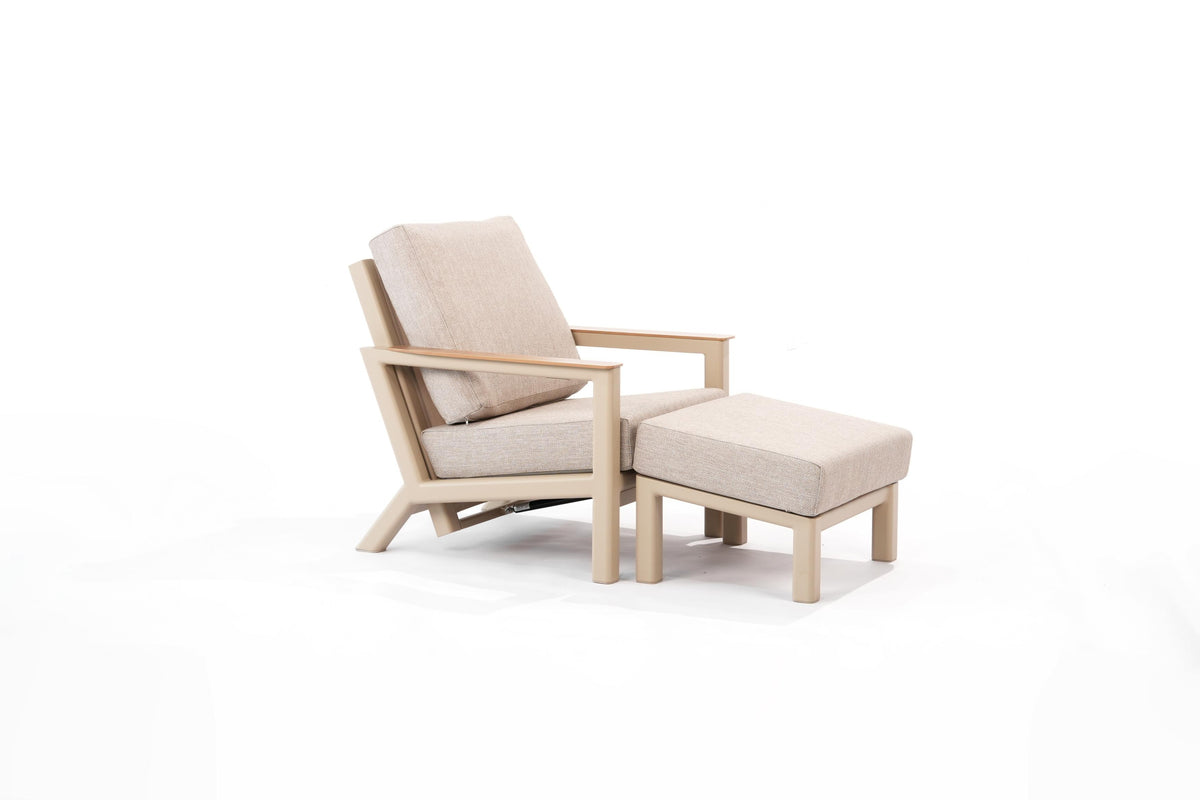 4 Seasons Outdoor Xara 2 Seat Relax Paros HAT75cm Drum Ceramic Dining Table & Footstools