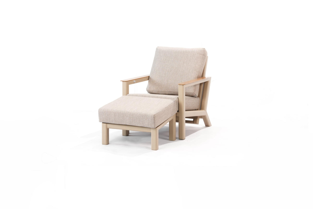 4 Seasons Outdoor Xara 2 Seat Relax Paros HAT75cm Drum Ceramic Dining Table & Footstools