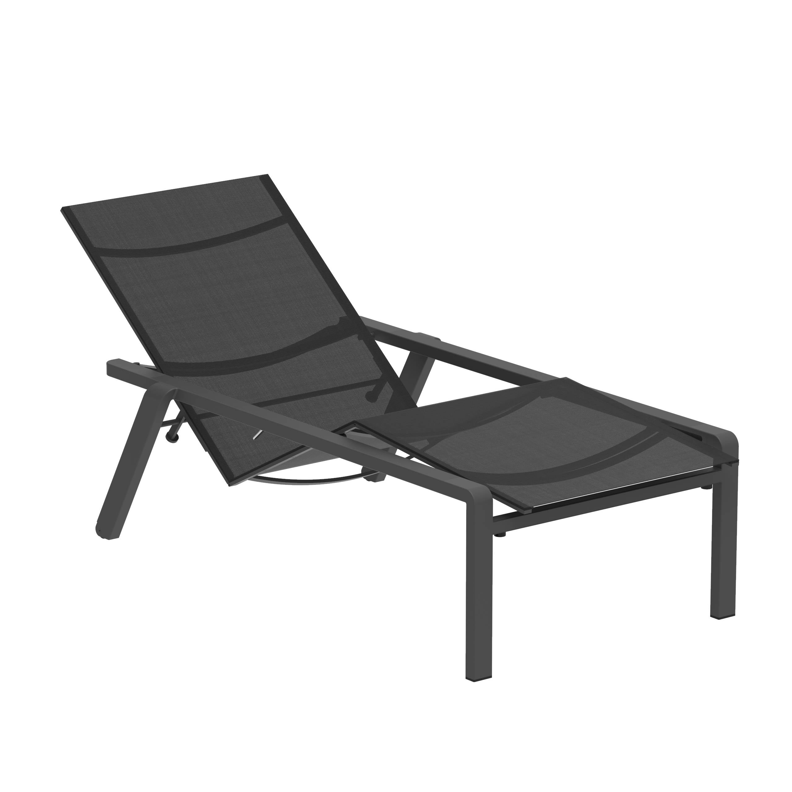 Alura Lounger Anthracite With Batyline Black