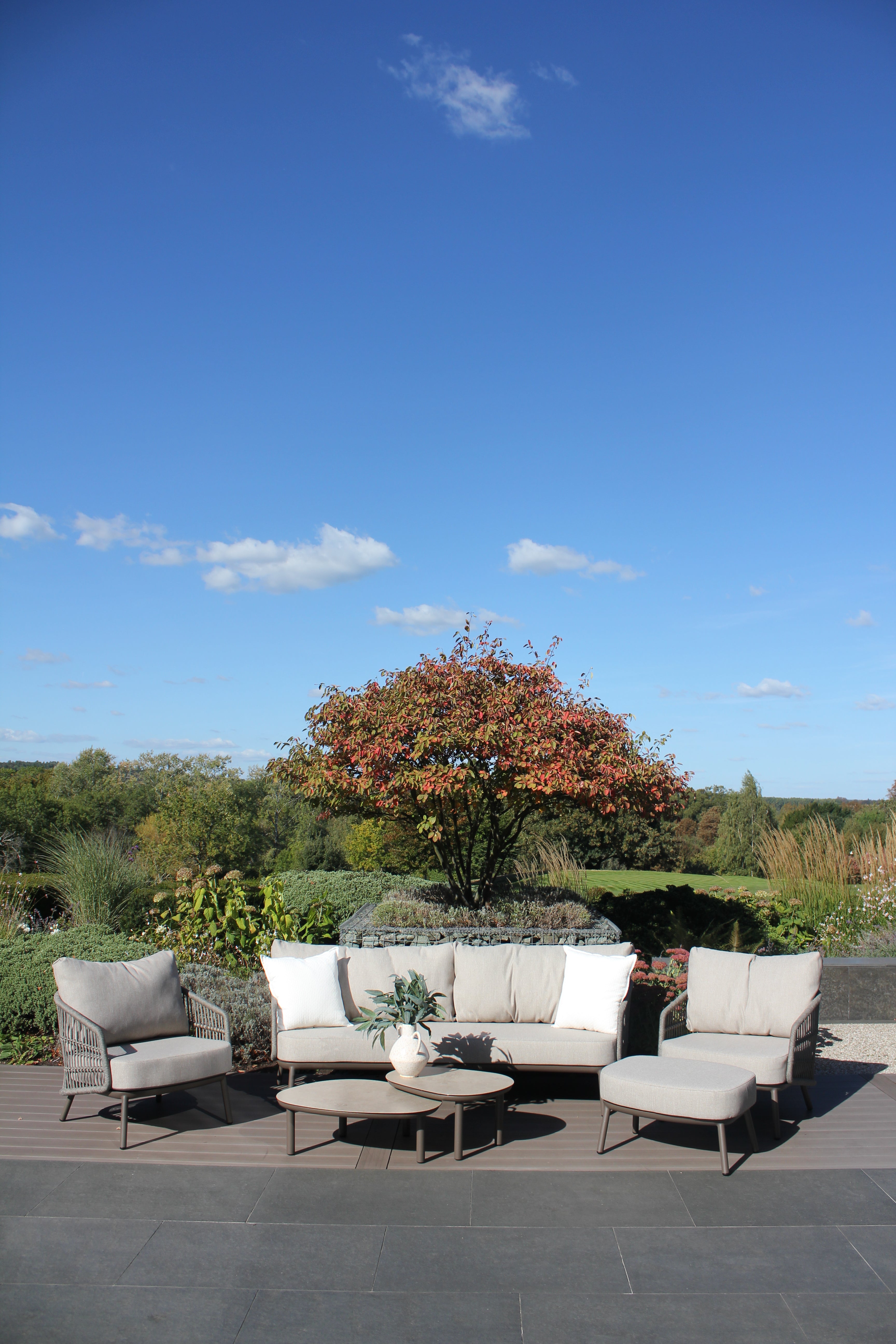 4 Seasons Outdoor Alicante Lounge with Monroe tables & Footstool