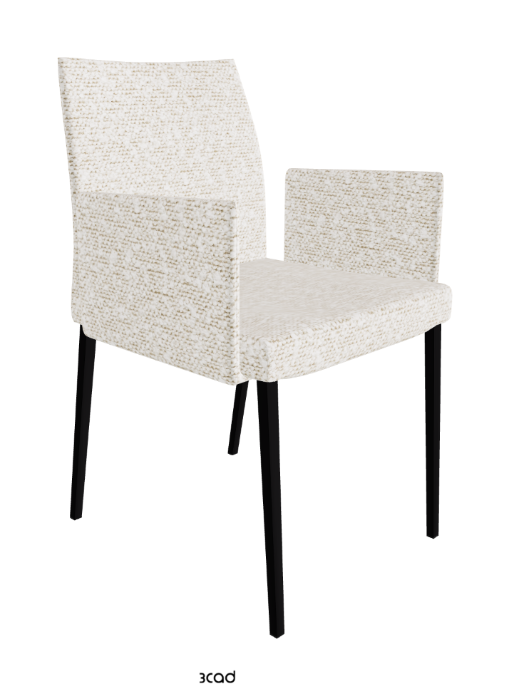 Anna Dining Armchair_Matt Black_Fabric_B241