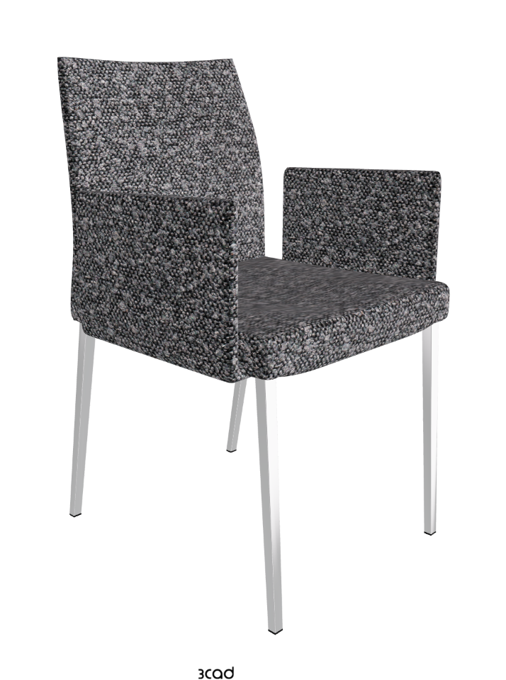 Anna Dining Armchair_Black Chrome_Fabric-_B244