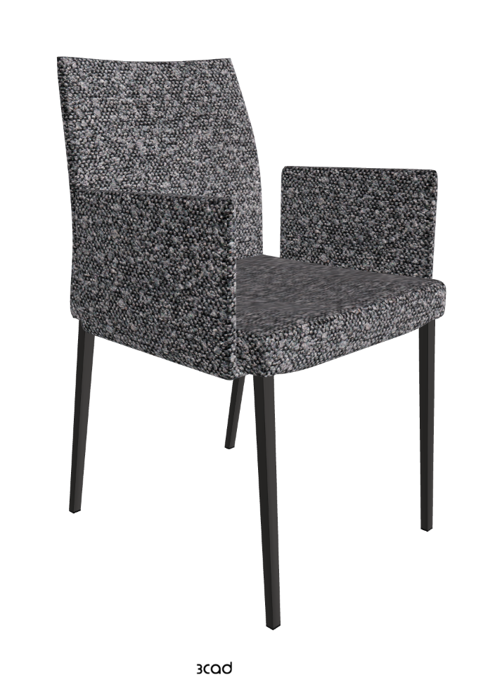 Anna Dining Armchair_Matt Graphite_Fabric_B244