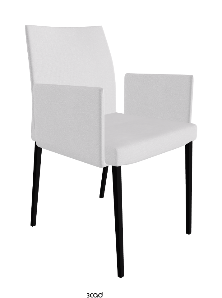 Anna Dining Armchair_Matt Black_Fabric_B921