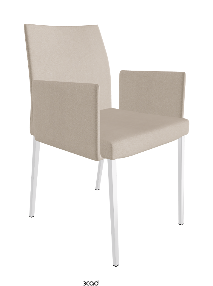 Anna Dining Armchair_Chrome_Fabric:_B926