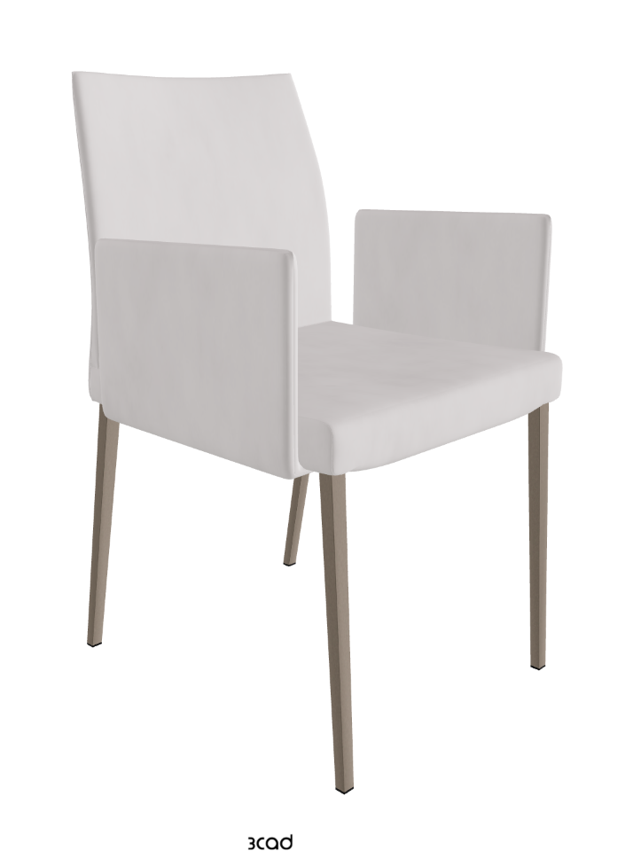 Anna Dining Armchair_Titanium Embossed_Micro Nubuk_White