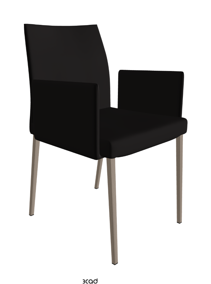 Anna Dining Armchair_Titanium Embossed_Synthetic Leather_Moka