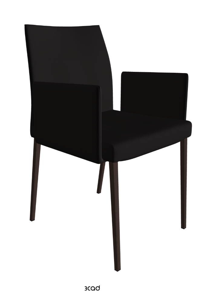Anna Dining Armchair_Bronze Embossed_Synthetic Leather_Moka