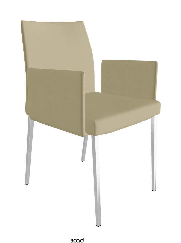 Anna Dining Armchair_Black Chrome_Synthetic Leather-_Canapa