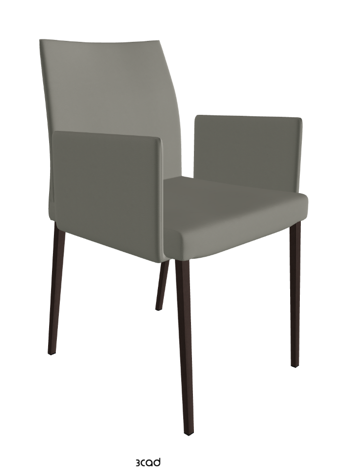 Anna Dining Armchair_Bronze Embossed_Synthetic Leather_Cemento