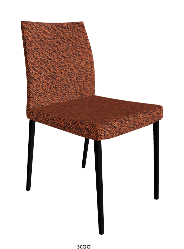 Anna Dining Chair_Matt Black_Fabric_B248
