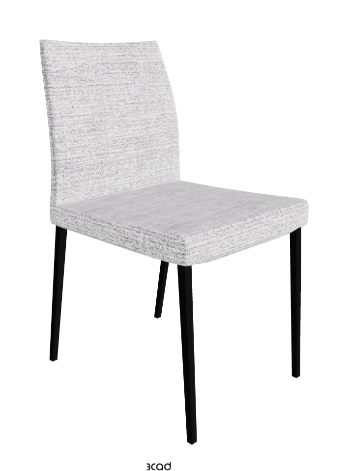 Anna Dining Chair_Matt Black_Fabric_B810