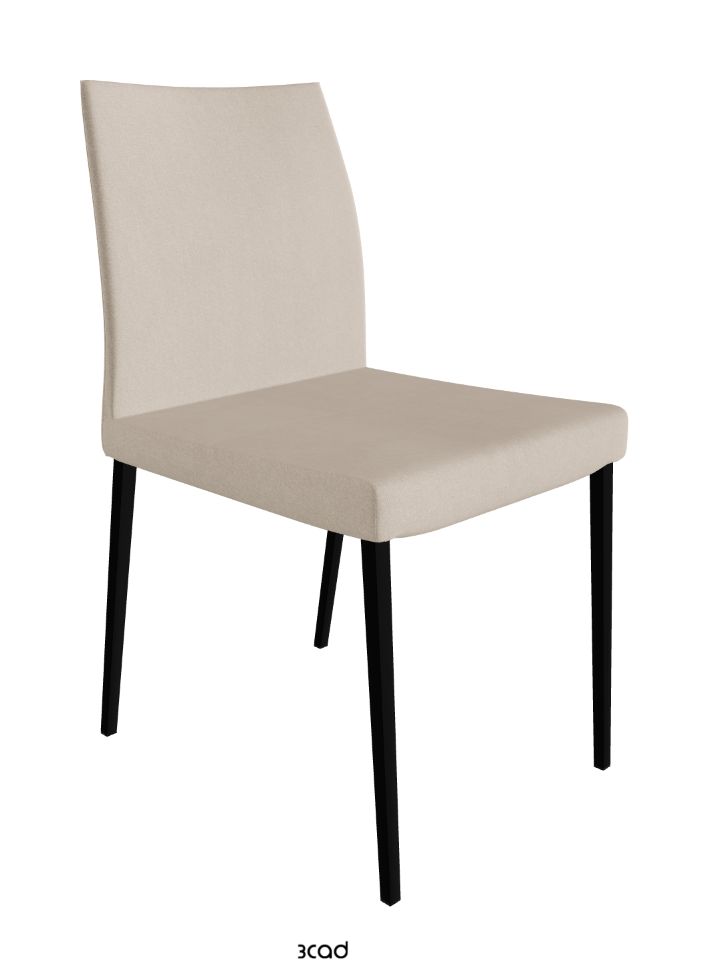 Anna Dining Chair_Matt Black_Fabric_B926