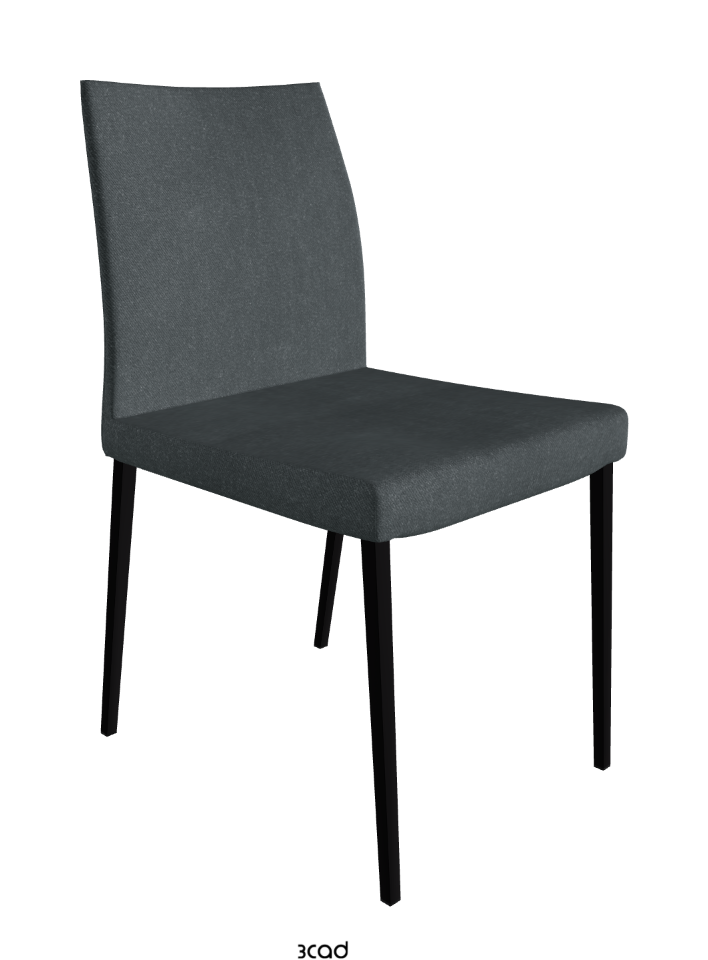 Anna Dining Chair_Matt Black_Fabric_B927