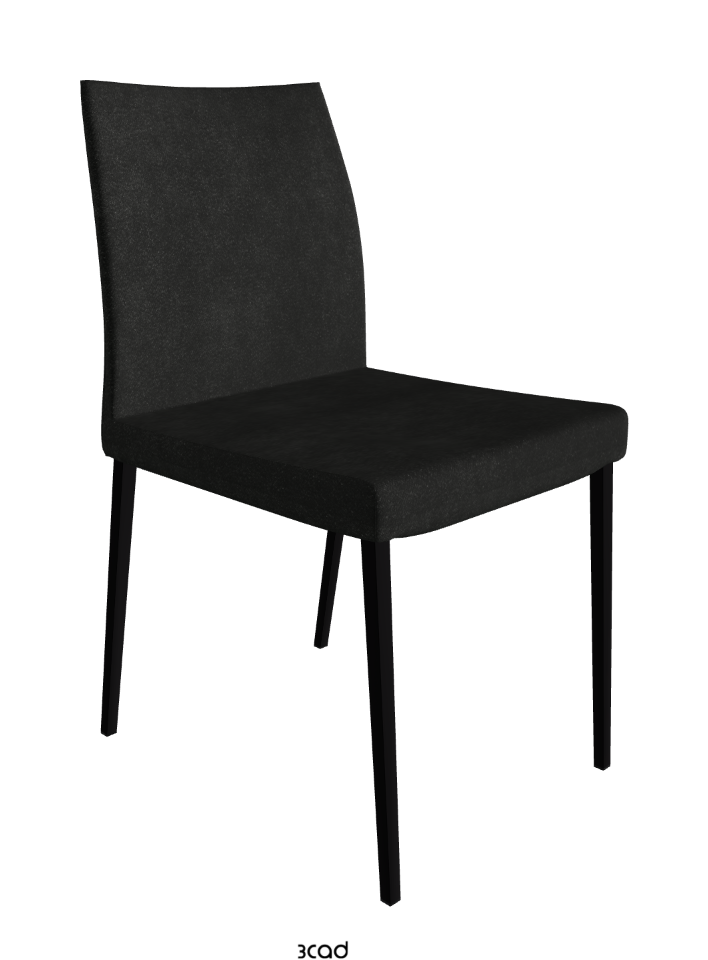 Anna Dining Chair_Matt Black_Fabric_B932
