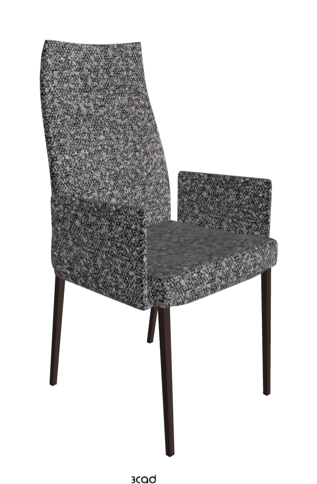 Anna High Back Dining Armchair_Bronze Embossed_Fabric_B244