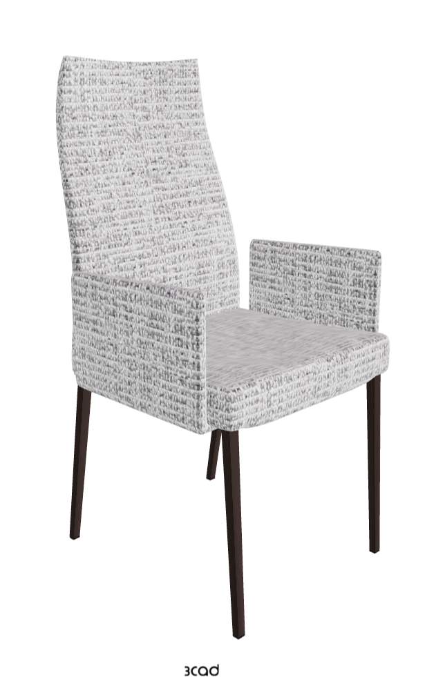 Anna High Back Dining Armchair_Bronze Embossed_Fabric_B811