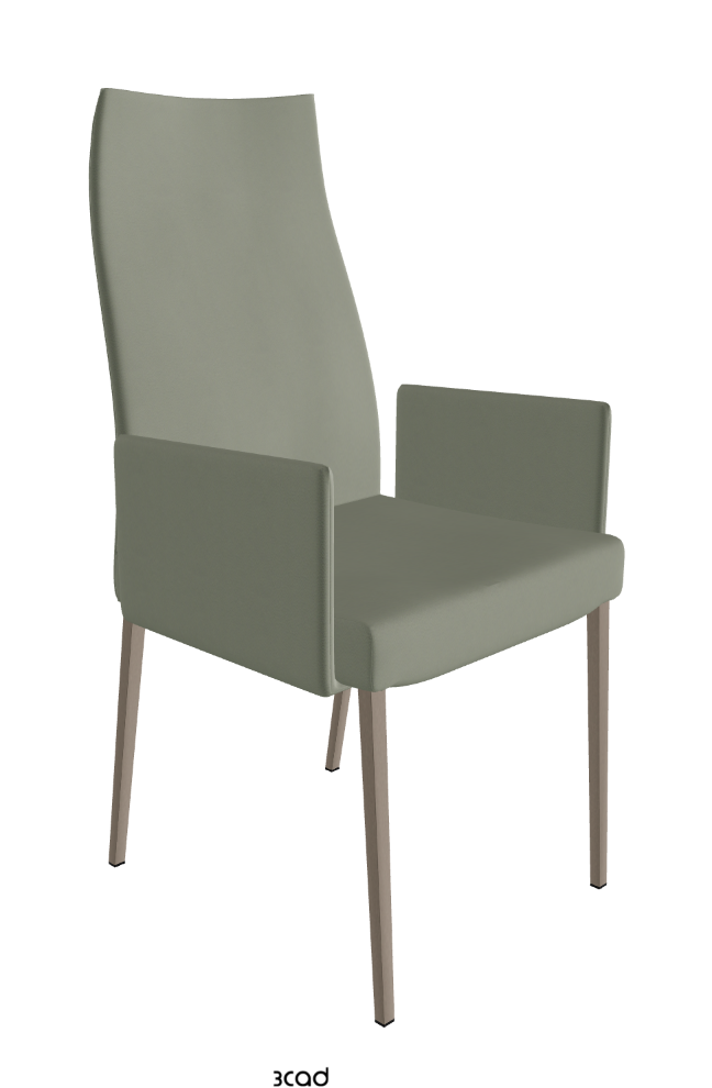 Cattelan Italia Anna High Back Dining Armchair Soft Leather