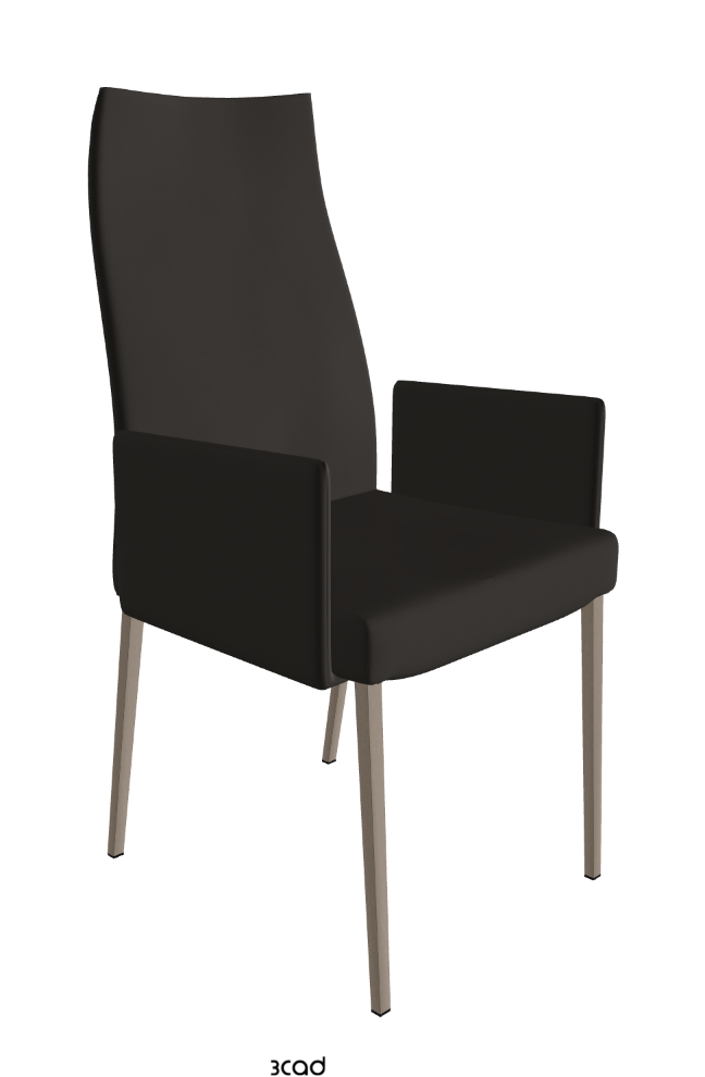 Cattelan Italia Anna High Back Dining Armchair Soft Leather