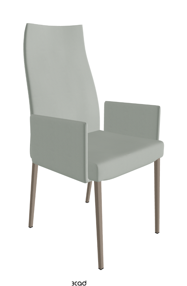 Cattelan Italia Anna High Back Dining Armchair Soft Leather