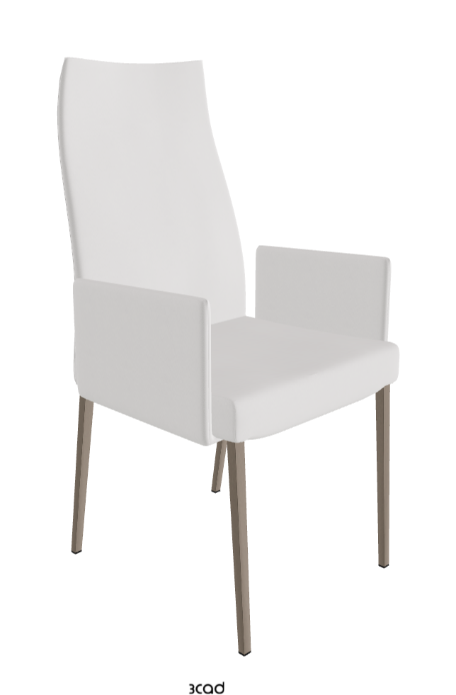 Cattelan Italia Anna High Back Dining Armchair Soft Leather