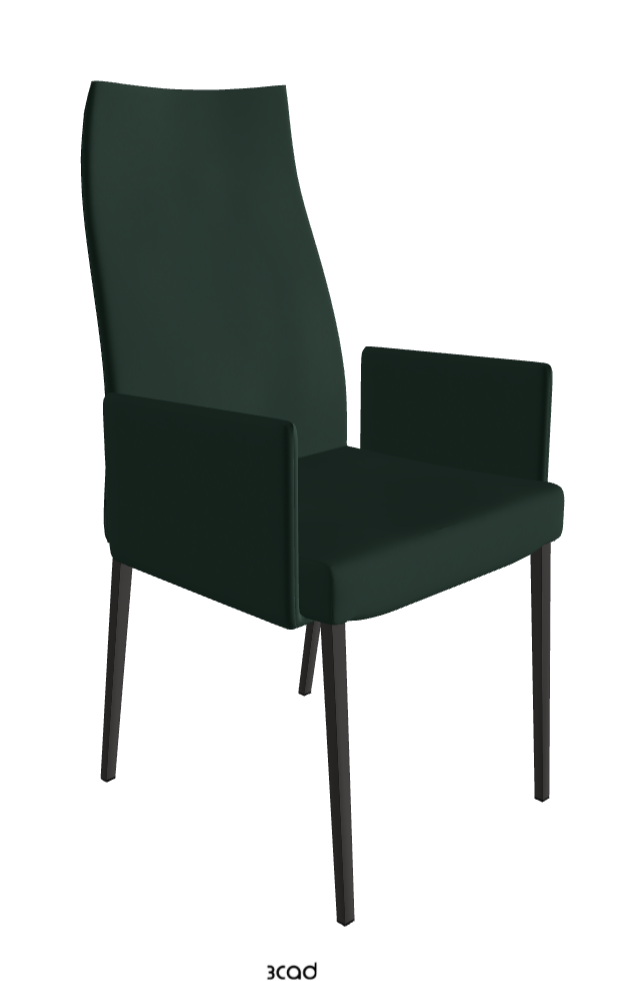 Cattelan Italia Anna High Back Dining Armchair Soft Leather