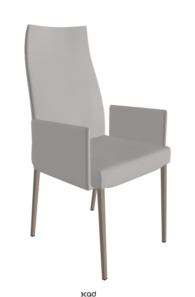 Cattelan Italia Anna High Back Dining Armchair Soft Leather