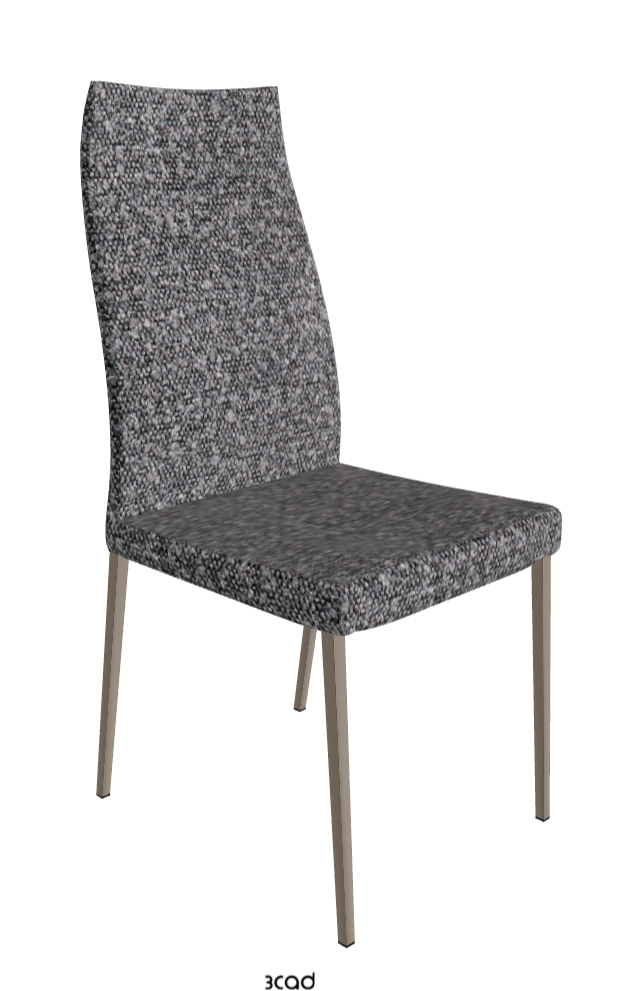 Anna High Back Dining Chair_Titanium Embossed_Fabric_B244