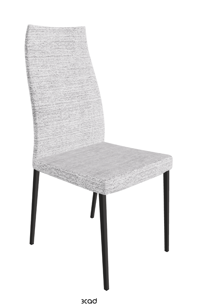 Anna High Back Dining Chair_Matt Graphite_Fabric_B810