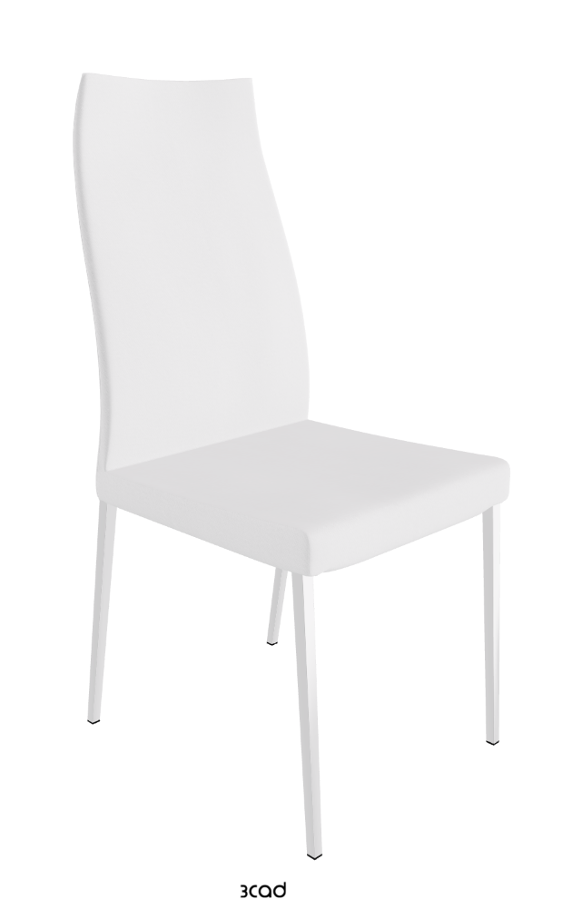 Anna High Back Dining Chair_Chrome_Fabric:_B920