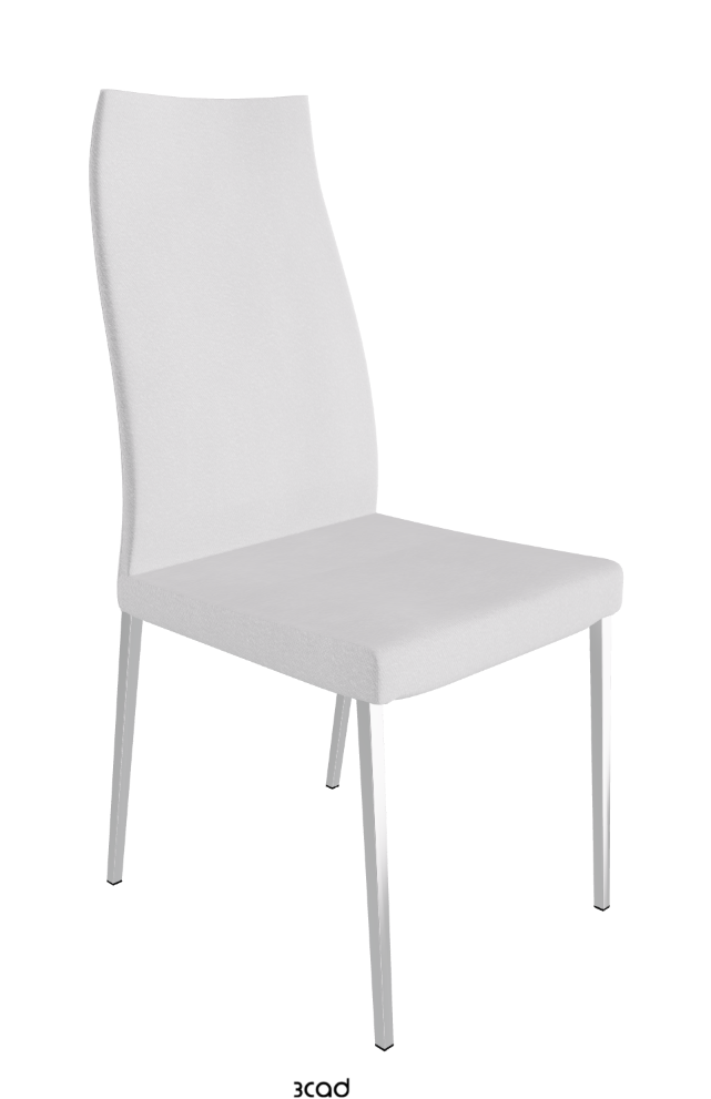 Anna High Back Dining Chair_Black Chrome_Fabric-_B921