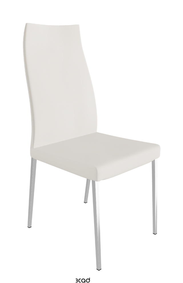Anna High Back Dining Chair_Black Chrome_Glove Soft Leather-_Dover