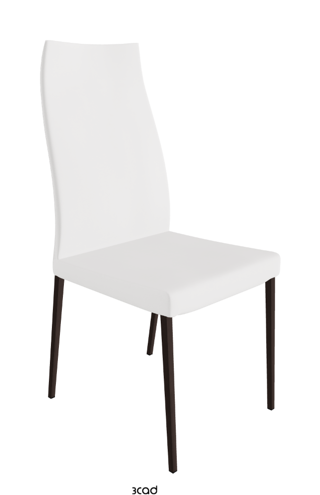 Anna High Back Dining Chair_Bronze Embossed_Synthetic Leather_Bianco