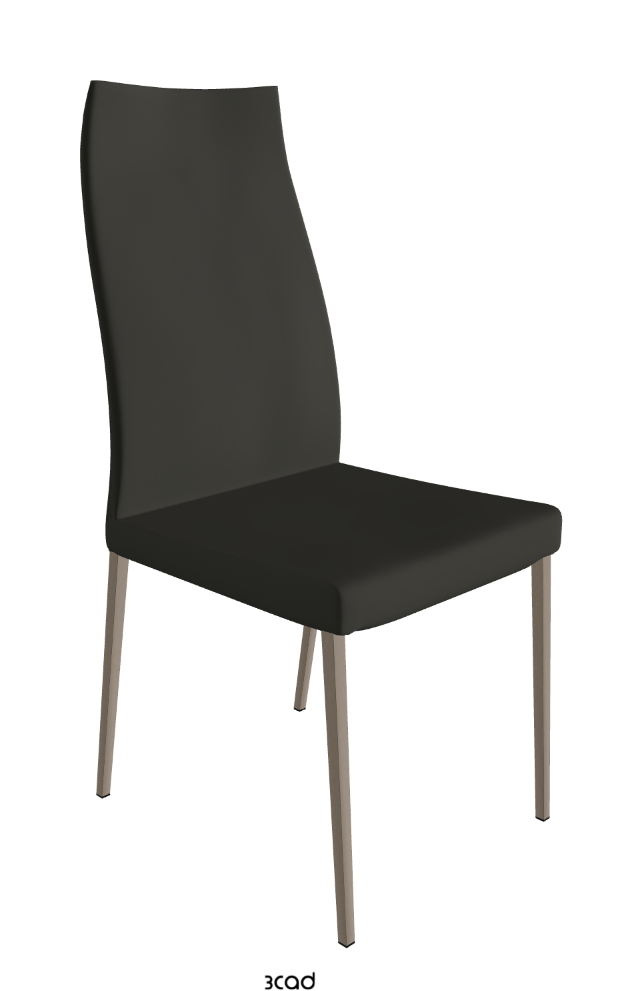 Anna High Back Dining Chair_Titanium Embossed_Synthetic Leather_London
