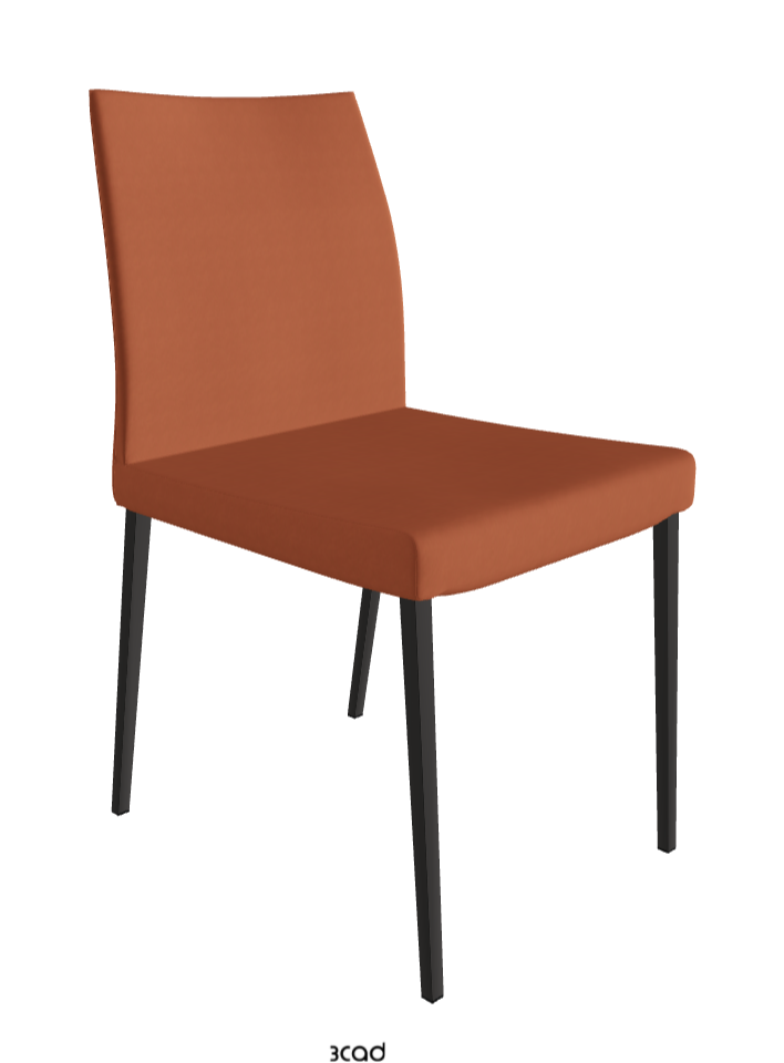 Anna Dining Chair_Matt Graphite_Glove Soft Leather_Barrique