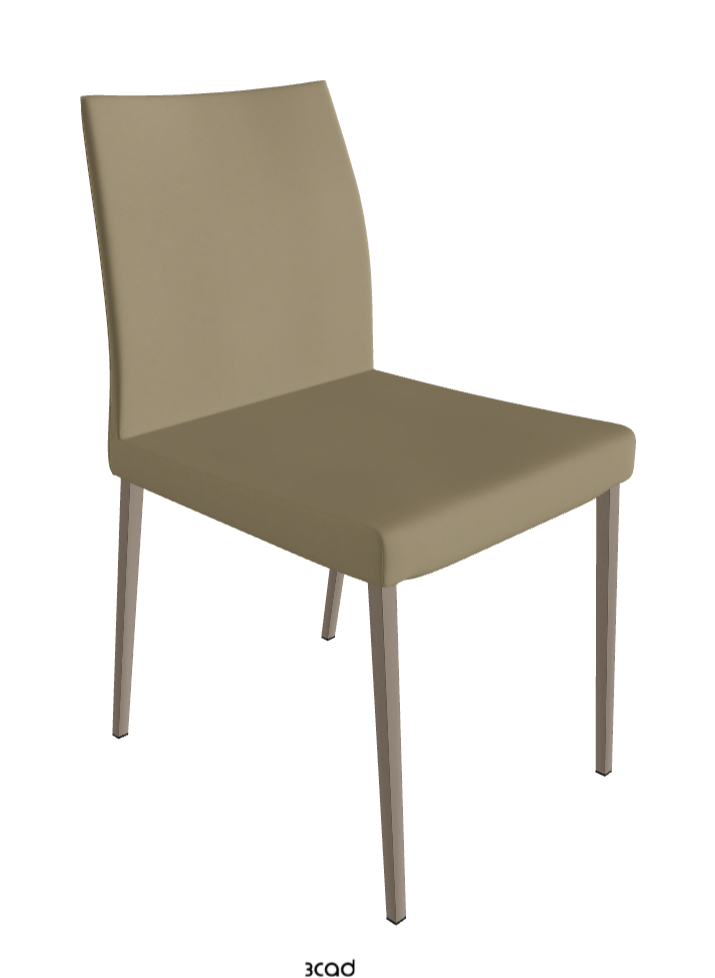 Anna Dining Chair_Titanium Embossed_Synthetic Leather_Tortora