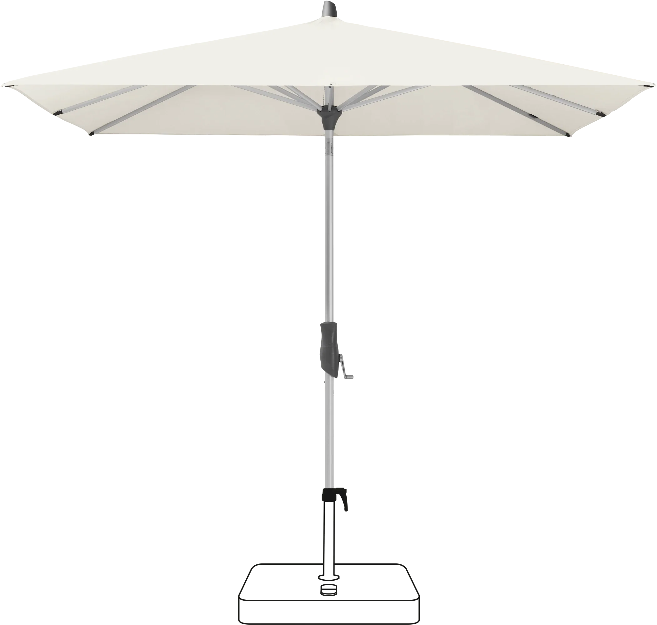 Glatz Alu Twist 240 x 240 cm with Anodised Frame