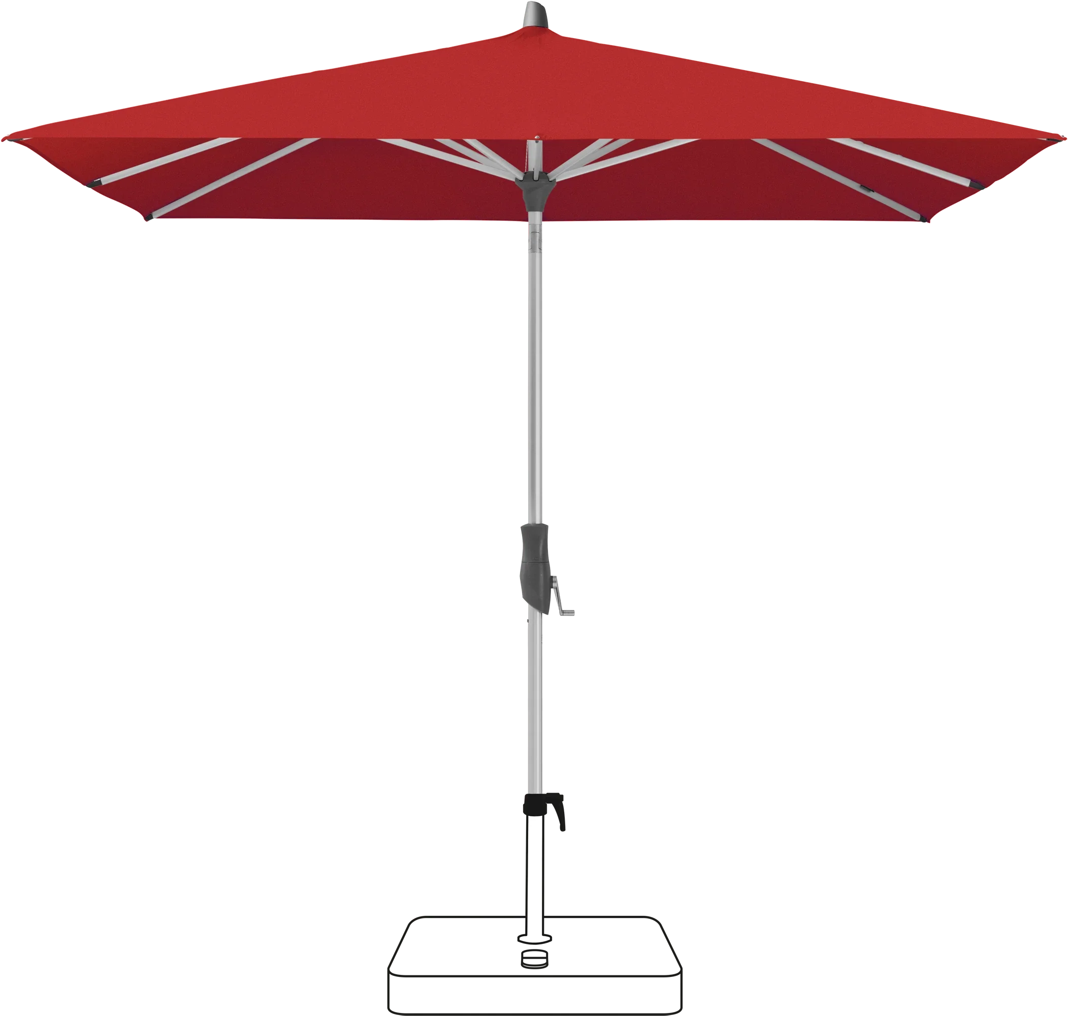 Glatz Alu Twist 240 x 240 cm with Anodised Frame