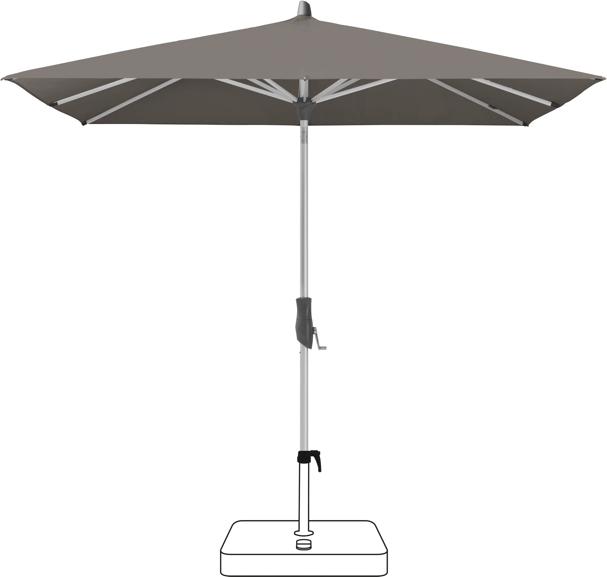 Glatz Alu Twist 240 x 240 cm with Anodised Frame