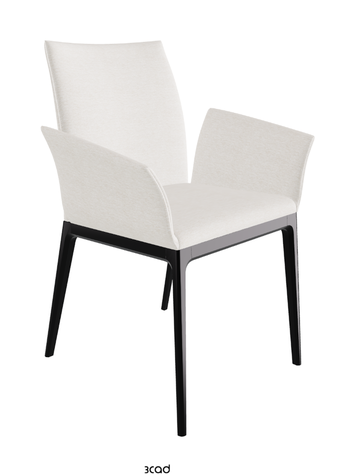 Arcadia Dining Armchair_Matt Black_Fabric_B730
