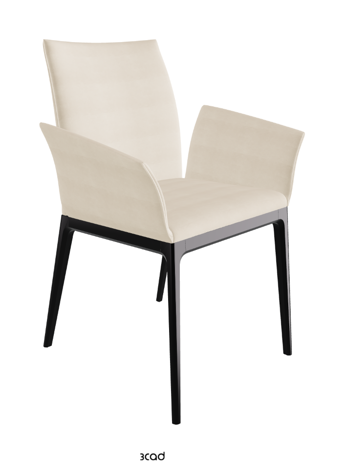 Arcadia Dining Armchair_Matt Black_Fabric_B922