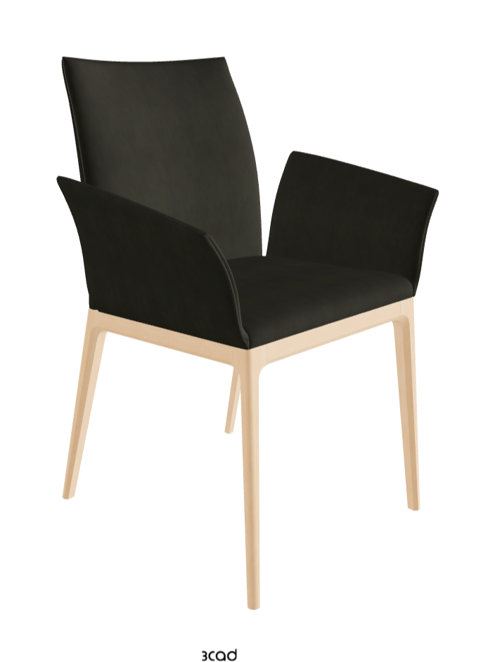 Arcadia Dining Armchair_Natural Stained Beech_Micro Nubuk_Musk