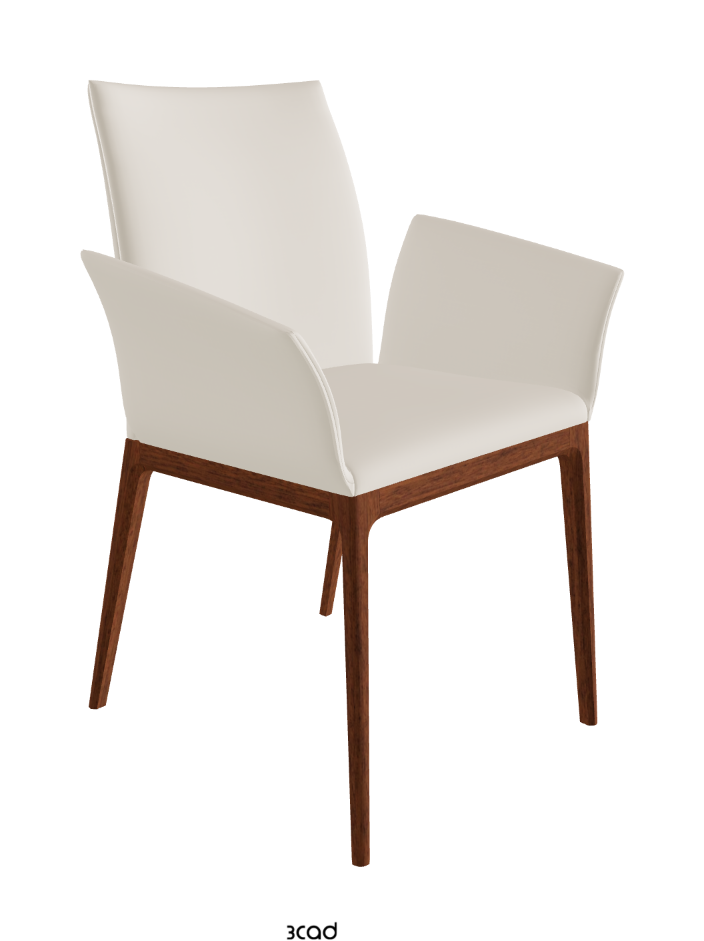 Arcadia Dining Armchair_Walnut Canaletto Stained Beech_Glove Soft Leather_Ecru