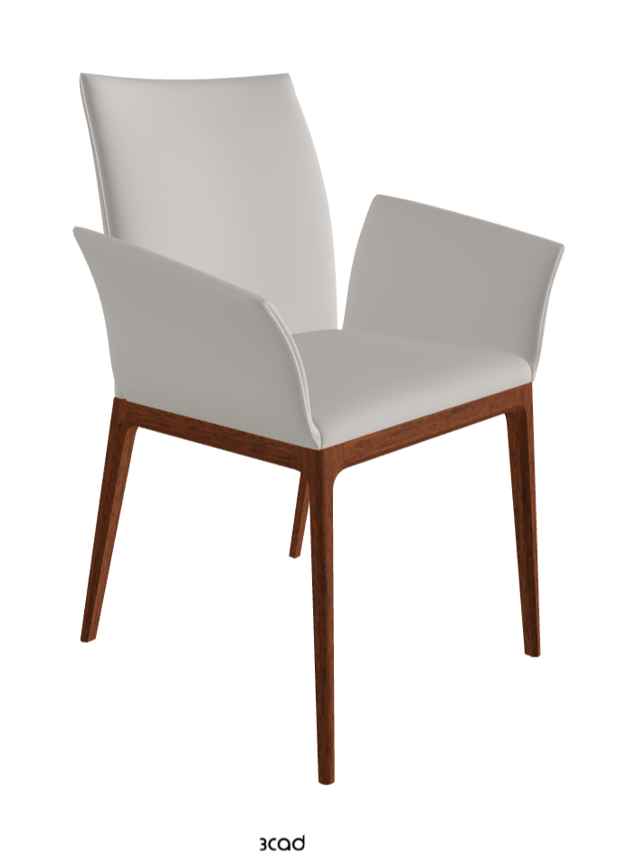 Arcadia Dining Armchair_Walnut Canaletto Stained Beech_Soft Leather_Dakota